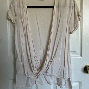 Audrey 3 + 1 Women's short sleeve Top Size Small Oversized